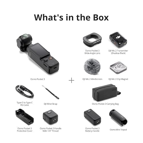 DJI Osmo Pocket 3 Creator Combo, 1'' CMOS, 4K Resolution/120fps Vlog Camera, 3-Axis Stabilization, Face/Object Tracking, Mic Included for Clear Sound, Digital Camera for YouTube thumbnail 7