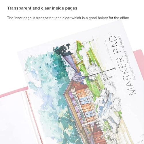 DZOZO A3 Diamond Painting Storage & Display Book with 30 Clear Pockets A3 Diamond Painting Folder for Storage Diamond Painting Pictures - Pink - 42cm x 32cm x 1.8cm(30 pages) thumbnail 2