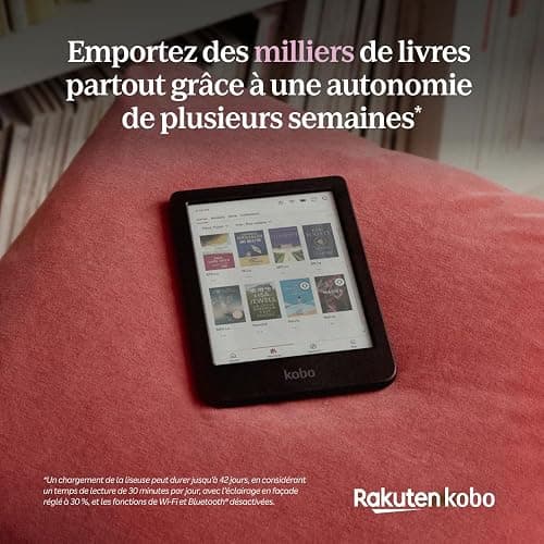 Kobo Clara Colour | Liseuse eBook Couleur | Écran Couleur E Ink Kaleido™ 3 sans Reflets de 6" | Option Mode Sombre | Étanche | Livres Audio | 16 Go de Stockage | Noir thumbnail 8