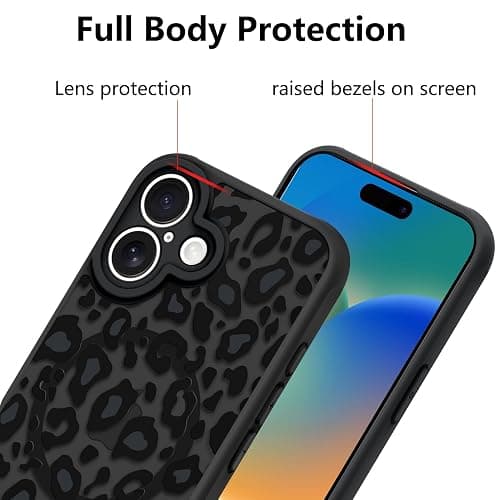 KANGHAR Case for iPhone 16 Plus Phone Case [Compatible with Magsafe] Leopard Printed Pattern Cute Cheetah Protective Magnetic Case for Girls Women Men 6.7" thumbnail 3