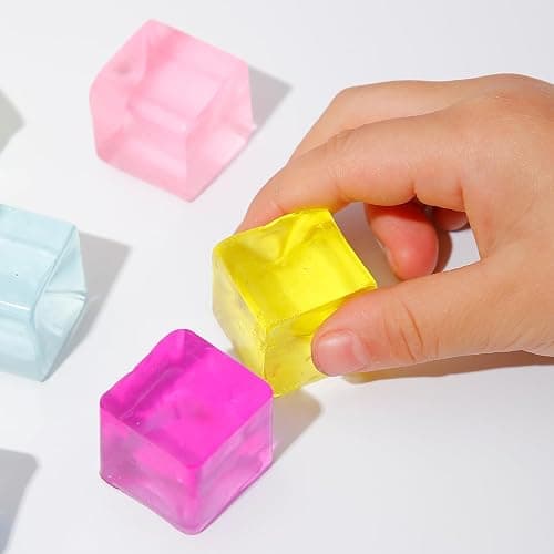 Ice Cube Sensory Toys 24 Pcs Squishy Fidget Stress Cube for Adults Kids Anxiety Stress Relief Hand Therapy Sensory Squishy Ball Classroom Prize Box Toys thumbnail 8