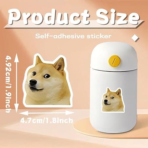 106 Pcs Funny Dog Stickers Cute Dogs Meme Sticker for Adults Teens Funny Animals Vinyl Waterproof Stickes for Water Bottles Laptops Phone Luggage Guitar thumbnail 3