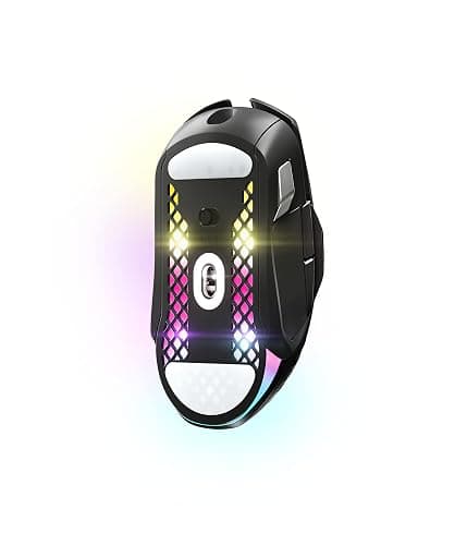 SteelSeries Aerox 5 Wireless - Souris gaming perforée RGB - Design ultra-léger et étanche - 9 boutons - Bluetooth/2.4 GHz - Capteur optique TrueMove Air 18K DPI thumbnail 9