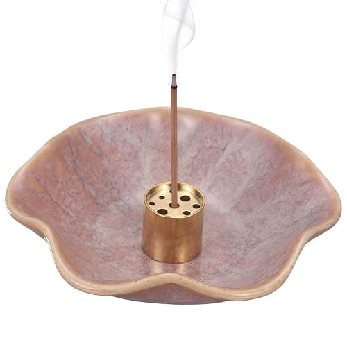 uxcell Ceramic Incense Burner Cone Incense Holder 4 Inch Purple | Handmade Incense Burner Trays, for Sticks, with 9-Holes Incense, for Home Decor Yoga Spa - Image 1
