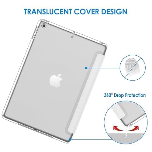 JETech Case for iPad 10.2-Inch (2021/2020/2019 Model, 9/8/7 Generation), Auto Wake/Sleep Cover (White) thumbnail 4