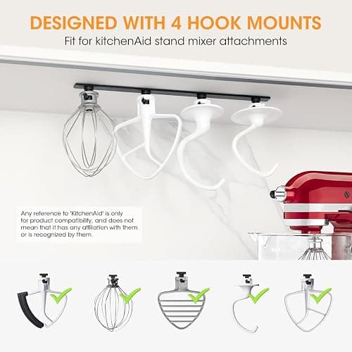 Aieve Metal Stand Mixer Attachment Holder Compatible with Kitchenaid Mixer Accessories, for Storage Organize Your Kitchen Aid attachments thumbnail 4