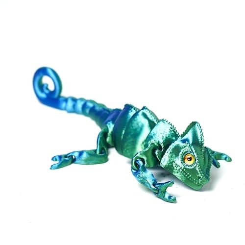 3D Printed Lizard Model with Eyes,Flexible Animals Toy Statue,Movable Joints,Home Office Decor,Interesting Toys,Festival Gifts toco,Fidget Toys, Executive Desk Animals Toy (GB) thumbnail 3