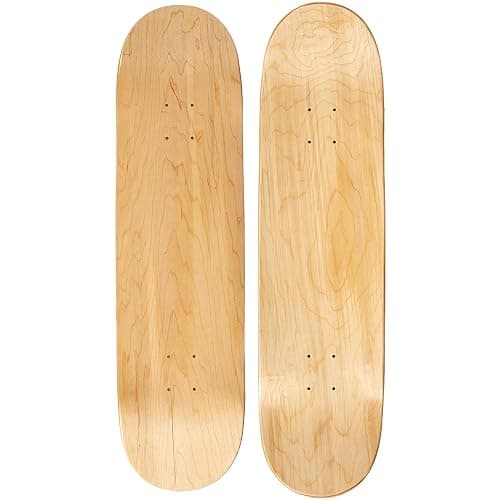 Moose Blank Skateboard Deck - Premium 7-Ply Maple Construction - Natural Wood - Choose from 10 Sizes - Includes 1 Board - Image 1