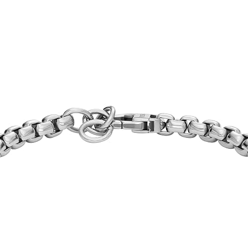 Fossil Men's Plated Stainless Steel Engravable Personalized Gift ID, Chain or Cuff Bracelet for Men thumbnail 3