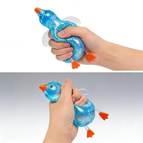Glitter Cute Duck Squishy Sugar Stress Ball,Soft Duck Stress Relief Sugar Ball Squishy Ultra Squishy and Moldable Slow Rise Relaxing Sensory Fidget Stress for Anxiety Relief (Blue) thumbnail 5