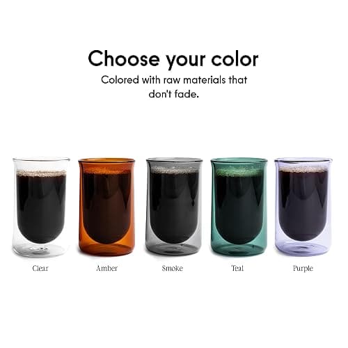 FLUR Tasting Glasses (Set of 2) Perfect for Coffee, Matcha, Tea & More – For Hot or Iced Drinks – Double-Walled Borosilicate Glass – Handmade, Lightweight & Durable – 11oz (Clear) thumbnail 7