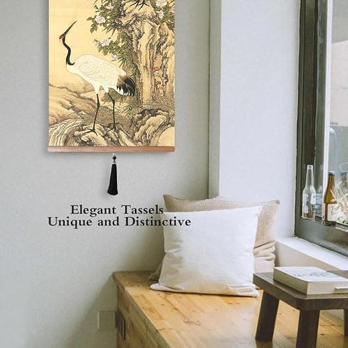 EAPEY Prints Chinese Scroll Hanging Japanese Wall Art Fengshui Painting Decor Ancient Paintings Replica thumbnail 5
