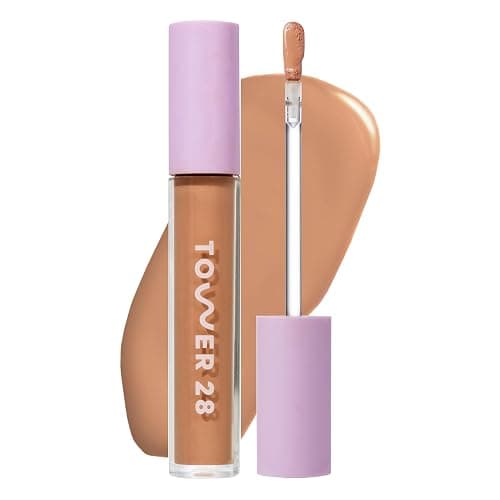 Tower 28 Swipe Serum Hydrating Concealer,12.5 Tan/Pink (0.22 oz) | Hydrating Medium Coverage Concealer & Under Eye Brightener with Hyaluronic Acid & Centella, Face Makeup for Sensitive Skin - Image 1