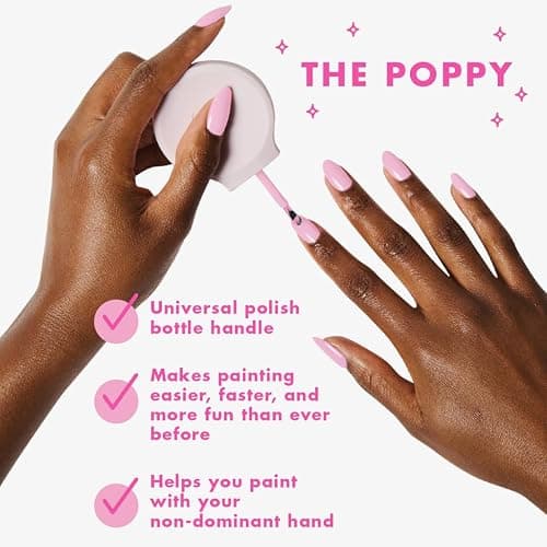 Olive & June Gel Nail Polish Set, 6 Shades and Top Coat | Includes HD, KMC, Pink Goldfish, Icing Is The Best Part, Prom, XOXO, gel top and base coats; hema-free; UV LED lamp needed thumbnail 5