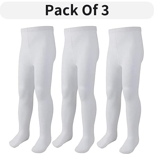 Sock Stack Pack Of 3 Girls Tights, Soft Cotton Rich School thumbnail 2