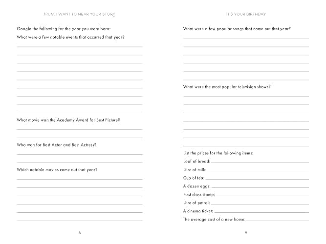 Mum, I Want to Hear Your Story (Expanded Edition): A Mother's Guided Journal To Share Her Life & Her Love (Hear Your Story Books) thumbnail 5