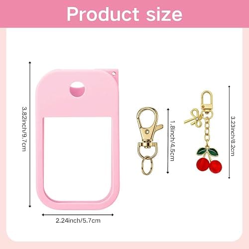 SAANG & JAT Hand Sanitizer Spray Case Compatible with Touchland, Silicone Holder Cherry Keychain for Touch Land Mist Case thumbnail 4