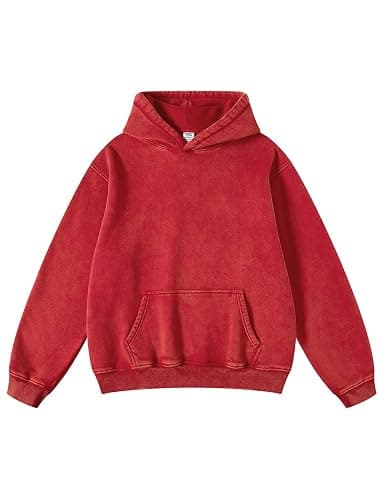 FAIABLE Womens Oversized Hoodie Couples Heavyweight Hoodies Vintage Acid Wash Hoodie Cotton Fleece Hoodies for Women - Image 1