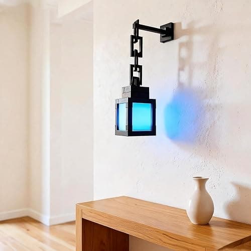 Neioaas Pixelated Lantern Night Lamp - 16 Color Changing Hanging Lantern Lamp, Rechargeable LED Wall and Table Decoration for Boys, Girls, and Adults, Playroom and Bedroom Decoration thumbnail 5