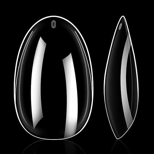 AILLSA Short Oval Round Nails 504PCS Clear Gel Nails Tips Press on False Soft Nails Tip Full Cover Fake Gelly Nails Tips for Nail Extension DIY Home Salon Gift, 10 Sizes Preshaped Nail Tips thumbnail 8