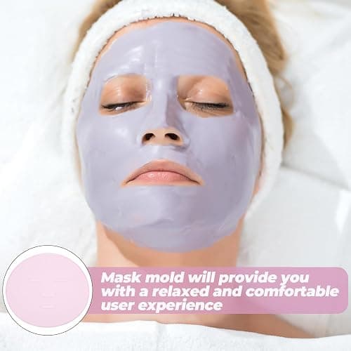 LEORX 2 pack Collagen Mask Tray Reusable Facial Mask Mold for Diy Seaweed and Mud Making Face Plate for Salon and Home Skin Care thumbnail 4
