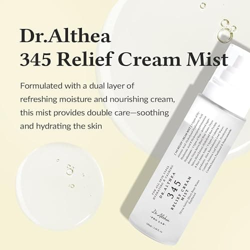 Dr.Althea 345 Relief Cream Mist | Hydrating Facial Mist with Rice Extract | Soothing Care for Sensitive Skin | Vegan Korean Skincare, 2.02 Fl Oz thumbnail 2