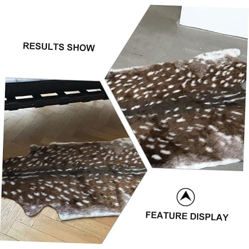 Artibetter Faux Deer Hide Rug: 110x90cm Plum Deer Area Rug – Non-slip Washable Animal Print Carpet for Bedroom, Living Room & Study thumbnail 5