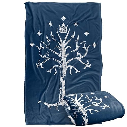 The Lord of The Rings Blanket, 36"x58" Tree of Gondor Silky Touch Super Soft Throw Blanket - Image 1