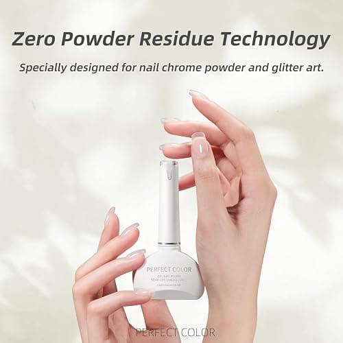 PERFECT COLOR Chrome-Proof Matte Top Coat, UV/LED Cured Gel Nail Polish, Anti-Stick Long-Lasting Formula, 0.5 Fl Oz thumbnail 5