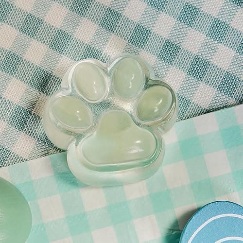 Cute Animals Taba Squishy Toys for Kids & Adults – Kawaii Stress Relief Fidget Sensory Toys, Soft Silicone Squeeze Gifts for Children, Teens, and Adults (Green Paw) thumbnail 3