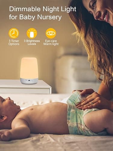 YYDSKIT Night Light for Kids & Nursery - Rechargeable Touch Lamp, Portable Nursing Lamp with Soft & Warm Light for Newborn, 3 Timers, Up to 200H thumbnail 2