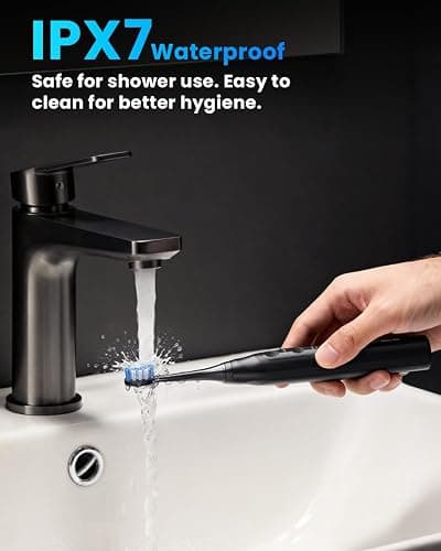Onlyone Sonic Electric Toothbrush for Adults, Rechargeable Ultrasonic Electric Toothbrush with 8 Brush Heads, Travel Case, Charging Base & Wireless Charging - 5 Modes with Smart Timer thumbnail 9