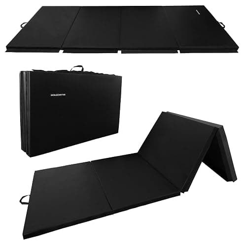 BalanceFrom All Purpose Folding Anti Tear Exercise Mat, Training Aerobic Fitness Gym & Gymnastics Balance Mat - Midnight - Image 1