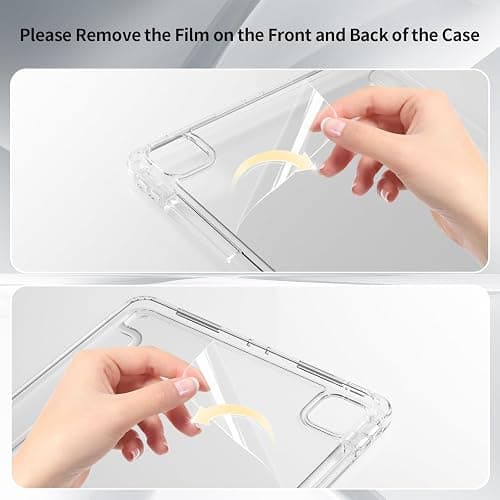 ZOYU Case for iPad Air 13 Inch Case M4/M3/M2 (2026/2025/2024), Pro 12.9 Inch (6th/5th Gen, 2022/2021) with Pencil Holder, Clear Transparent Back Cover, Support Auto Wake/Sleep &Touch ID, Light Grey thumbnail 3