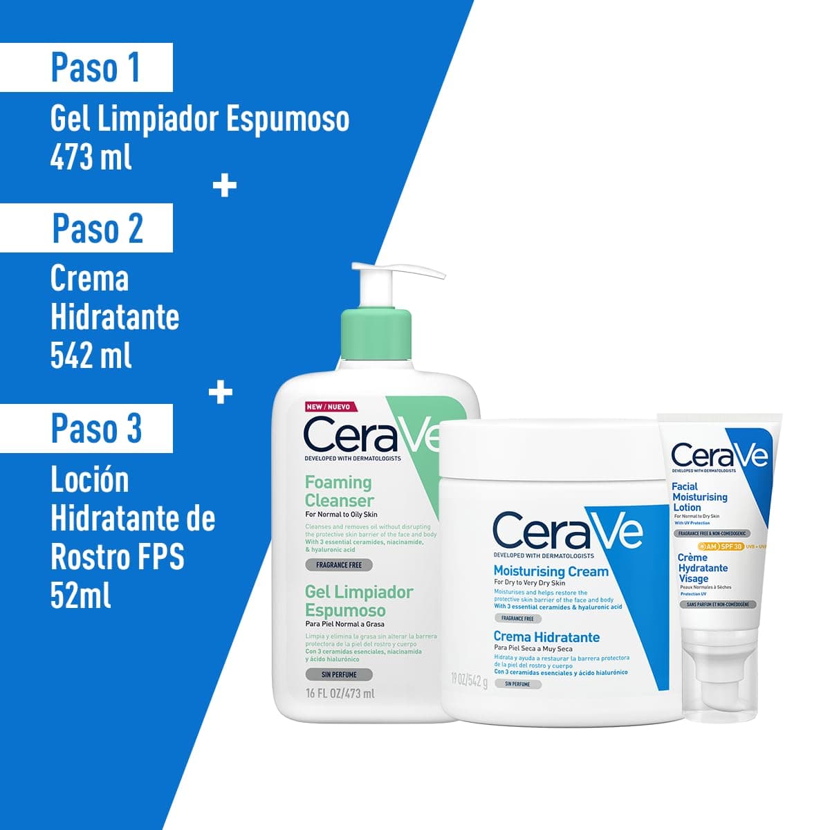 CeraVe 3x3: Limpia, hidrata tu cuerpo y protege tu piel thumbnail 2