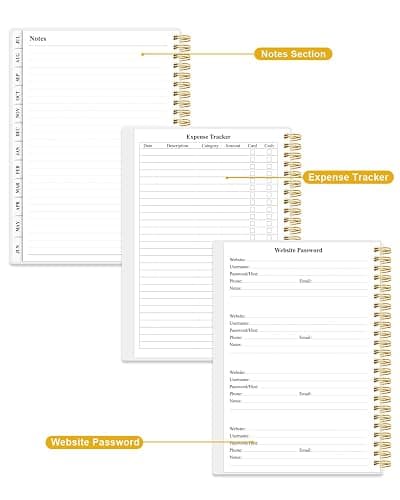 Academic Planner 2026-2027 - Weekly & Monthly Planner from July 2026 to June 2027, Agenda 2026 2027 with Inner Pocket, Elastic Band, 6.4" x 8.5", Crushed Flower thumbnail 7