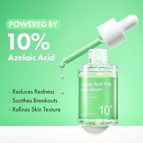 TOSOWOONG Azelaic Acid 10% Face Serum, Niacinamide, Hyaluronic Acid, Centella Asiatica, Korean Skincare, Natural Color, 33 ml / 1.11 fl. oz. thumbnail 2