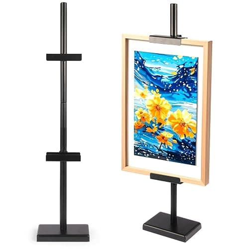 dakewang Adjustable Tabletop Easel Stand for Picture Frames, Picture Easels for Display, Gold Easel, Picture Frame Stand, Adjustable Art Easel.(30inch,Black) - Image 1