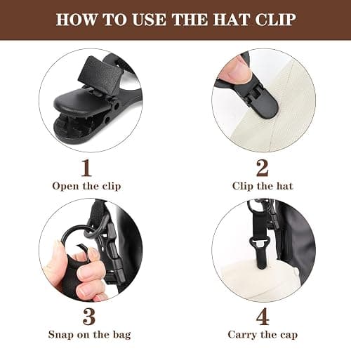 Niveaya Hat Clip for Travel on Bag - 2 Pack, Vacation Beach Cruise Essentials Accessory for Travel Handbag Backpack Luggage thumbnail 5