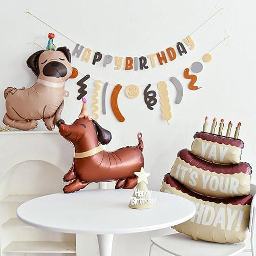 Pet Dog Balloons Dachshund Dog Foil Birthday Balloons Animal Balloon Children Birthday Party Decoration Animal Theme Party Decorations Puppy Dogs Balloon 2pcs thumbnail 6