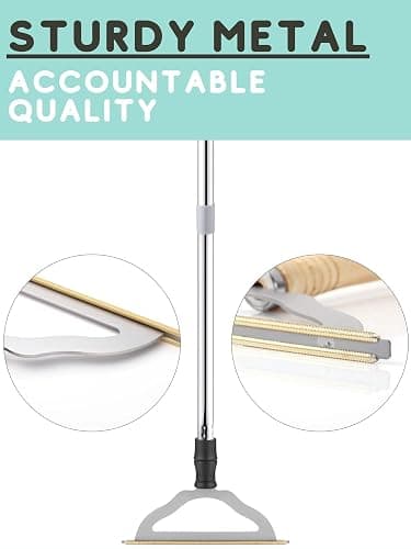 HIMODA Pet Hair Remover for Carpets, Adjustable Long Handle Carpet Rake for Dog Cat Hair Removal, Powerful Carpet Hair Removal Broom, Reusable Large Fur Scraper Tool thumbnail 5