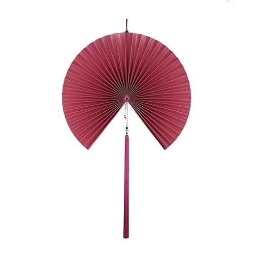 Insun Éventail en Papier Pliants Evantaille Chinois pour Décoration Murale Rouge vin 60 cm - Image 1