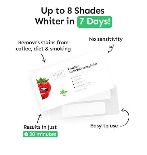 Whites Beaconsfield Teeth Whitening Strips, 28 Strips (14-Day Treatment) – Non-Peroxide Formula, Enamel-Safe, Brighten Teeth Fast, Removes Coffee, Wine, Smoke Stains, Safe for Sensitive Teeth thumbnail 3