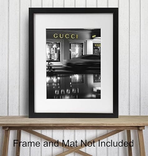 Poster of Gucci Wall Art Decorations - 8x10 Glam Designer Wall Decor - Luxury High Fashion Design Wall Decor - Glamour Wall Art for Living Room - Designer Gifts for Women Print thumbnail 3