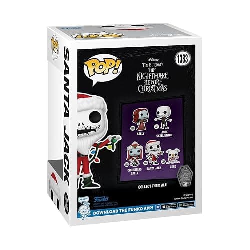 Funko Pop! Disney: The Night Before Christmas 30th - Santa Jack Skellington - The Nightmare Before Christmas - Figura in Vinile da Collezione - Idea Regalo - Merchandising Ufficiale - Movies Fans thumbnail 3