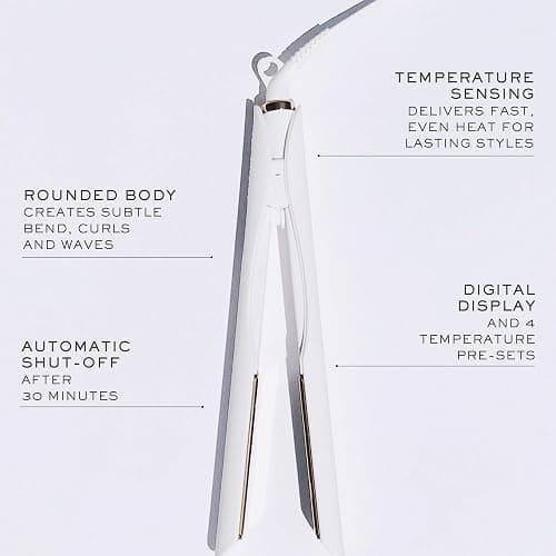 Kristin Ess 3-in-One Titanium Hair Straightener and Curler 2 in 1 Combo + Waver for Women - 1 1/4" - 440 Degrees - Professional Ionic Dual Voltage Flat Iron + Travel Cap - Frizzy, Curly + Thick Hair thumbnail 7