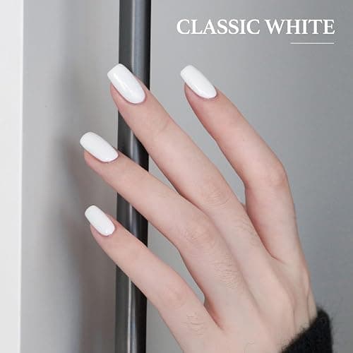 GAOY Gel Top Coat, Base Coat and White Gel Polish Set, 3 Pcs 16ml Clear Glossy No Wipe Combination and Color for UV Light Cure thumbnail 5