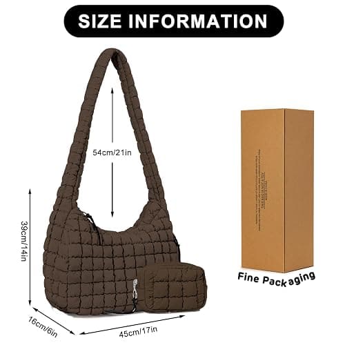 GASSDA Puffer Tote Bag for Women Large Quilted Puffy Lightweight Carryall Crossbody Tote Bag for Women thumbnail 4