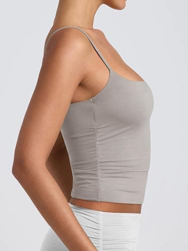 PINKMSTYLE Women's Basic Double Lined Scoop Neck Tank Tops Adjustable Cami Tank Summer Sleeveless Tops thumbnail 6