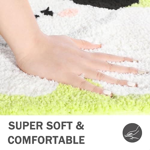 Tyrafry Cartoon Animal Bathroom Rug, Thick Plush Bath Mat Cute Microfiber Area Rug Quick Dry Door Mat Anti Slip Washable Shower Rug, 20 x 25 Inches, Dog thumbnail 3